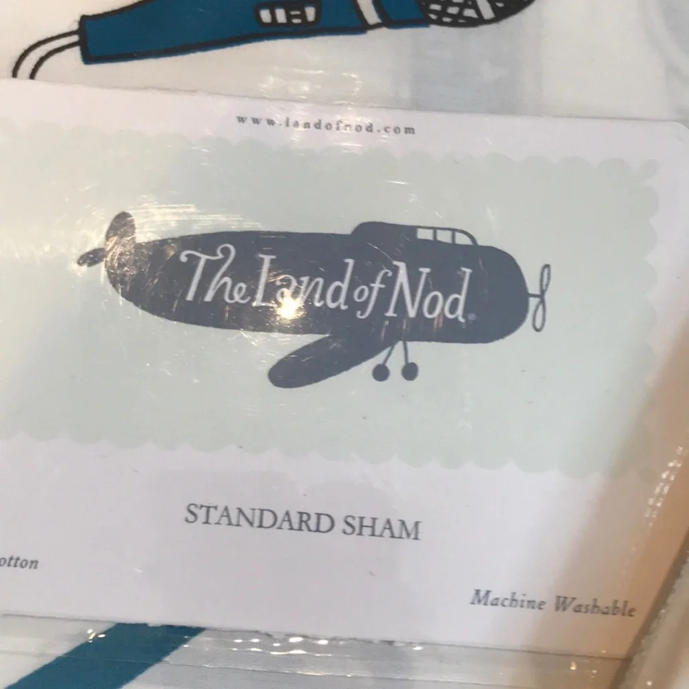 The Land of Nod Musical Theme Bedding Set - Blue and White